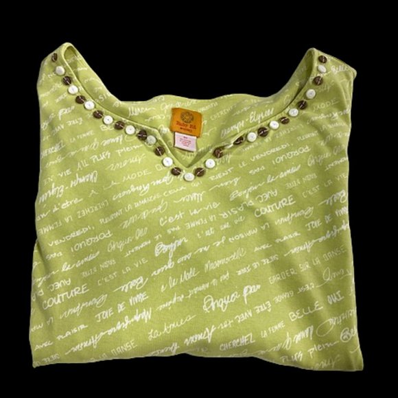 Ruby Rd Woman 3X Lime Green Top - Picture 6 of 10
